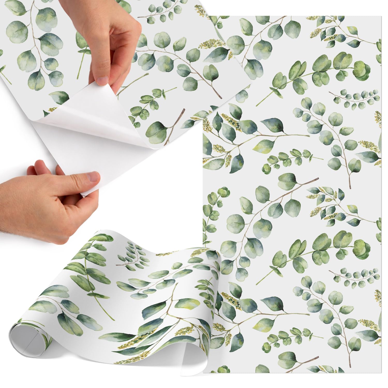 Papel pintado para muebles botánico autoadhesivo de 75x150 cm acabado mate impermeable