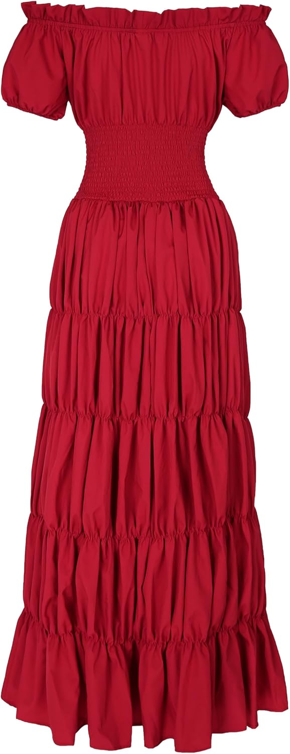 6 Pcs Renaissance Costume Women Medieval Dress for Women Cottagecore Dress Peasant Dress - Image 6