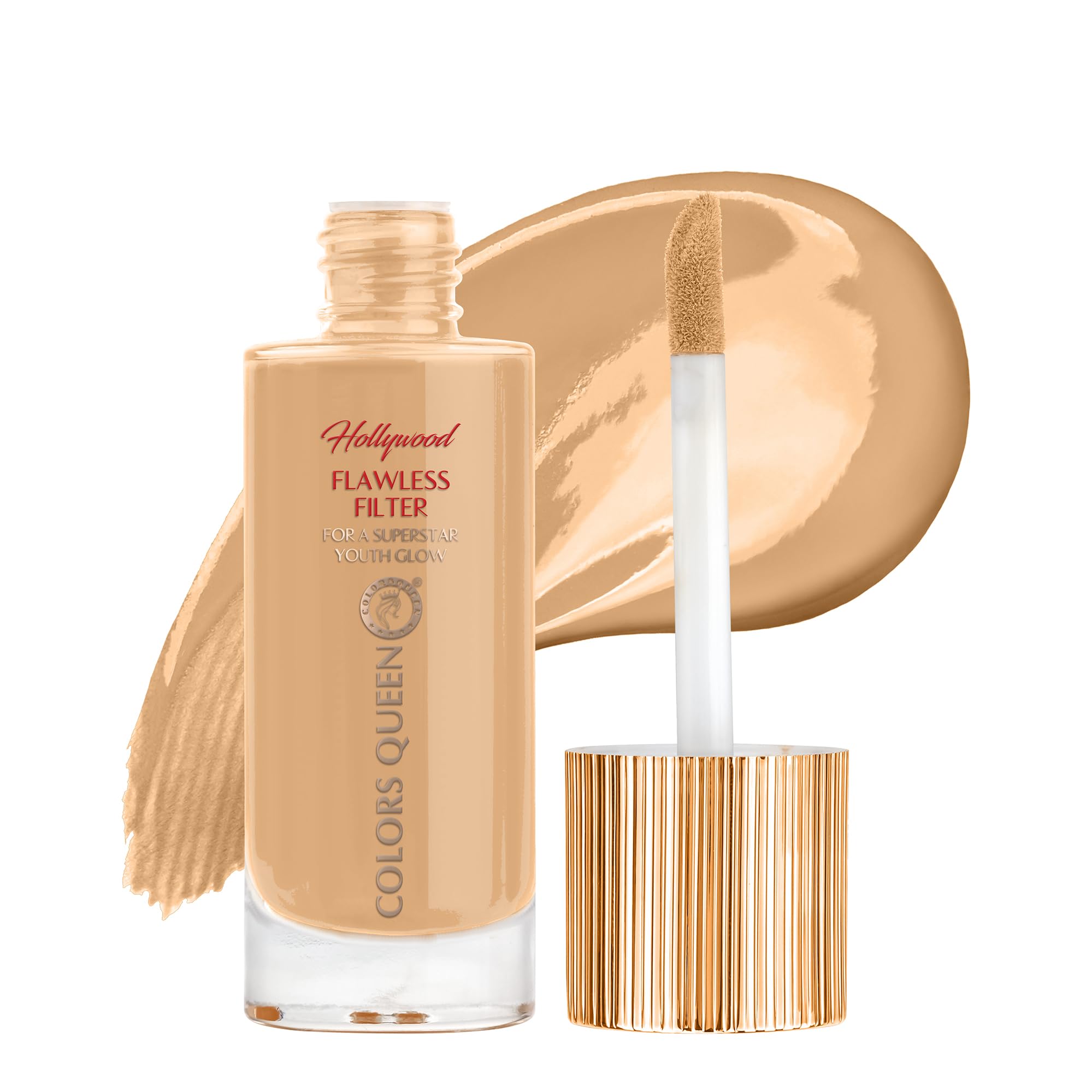 Colors Queen Hollywood Flawless Filter Liquid Foundation | Blurs Pores & Imperfection | Smooth Radiant Finish with Hydra