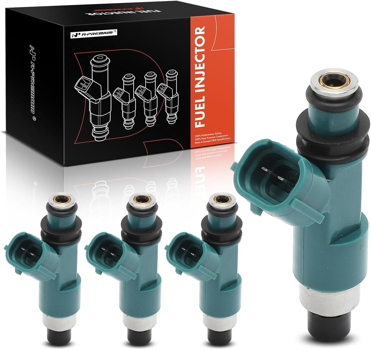 A-Premium Fuel Injectors Set of 4 Compatible with Suzuki SX4 2007 2008 2009, 2.0L, Replace# 1571054L00, 1571065J00