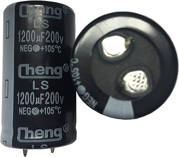 Snap In Aluminum Round Capacitors 1200uF 200V 25X45MM 2 PCS