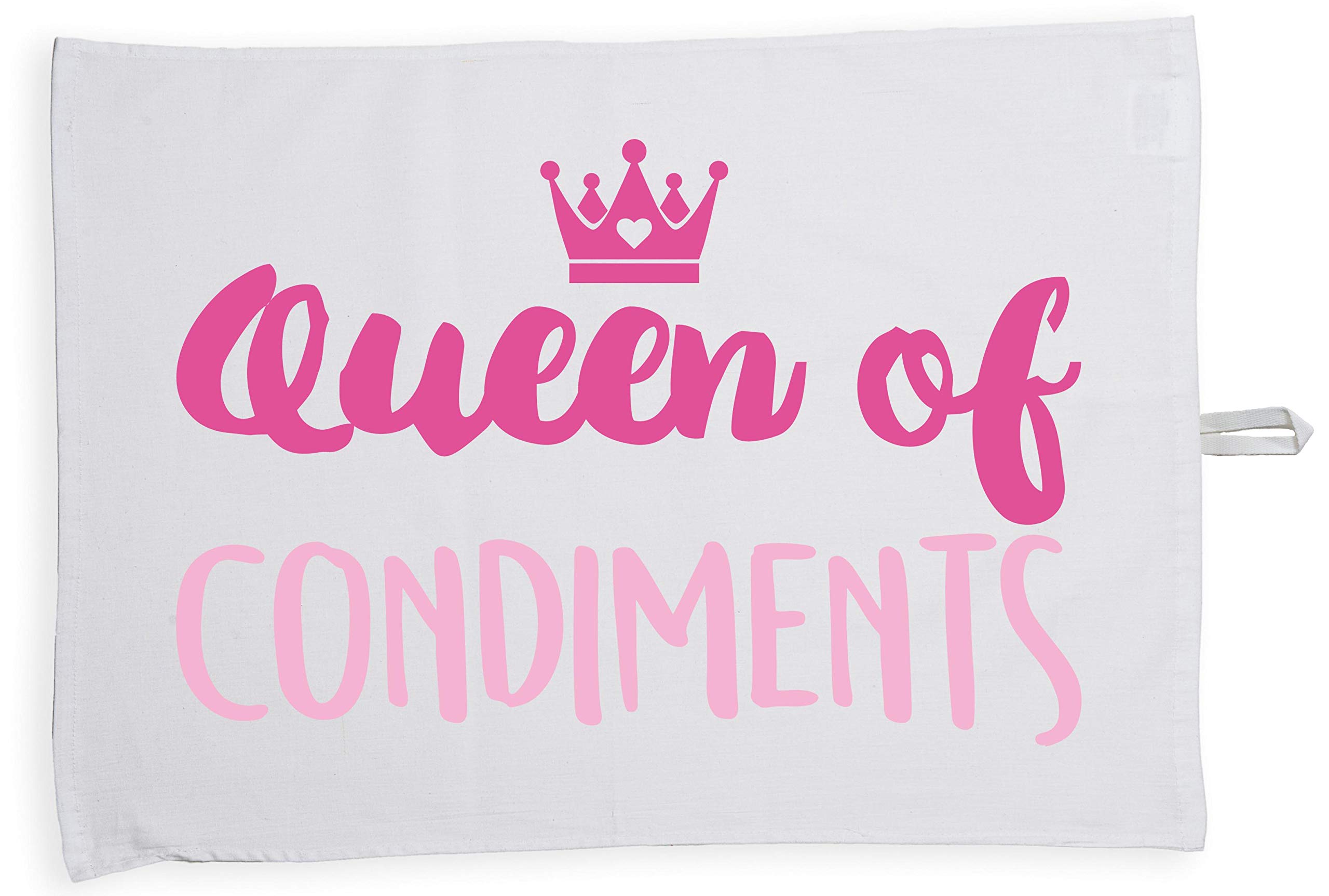 Hippowarehouse Queen of condiments Tea Towel Eco Printed Dish Cloth Kitchen accessory 50cmx70cm 100% Cotton