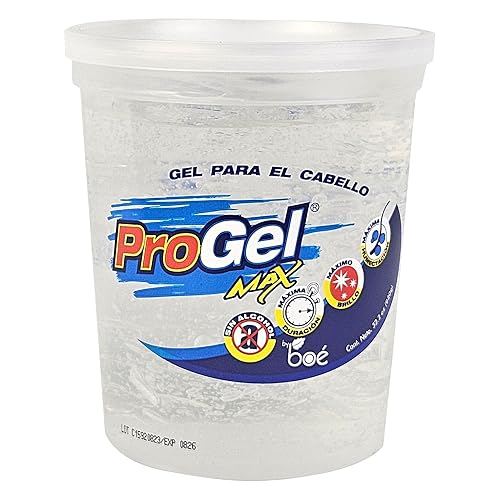 Boe Coesmtics ProGel Max - Gel de peinado, sin alcohol, máxima sujeción, brillo e hidratación, sin escamas, aspecto húmedo, cabello de fuerte
