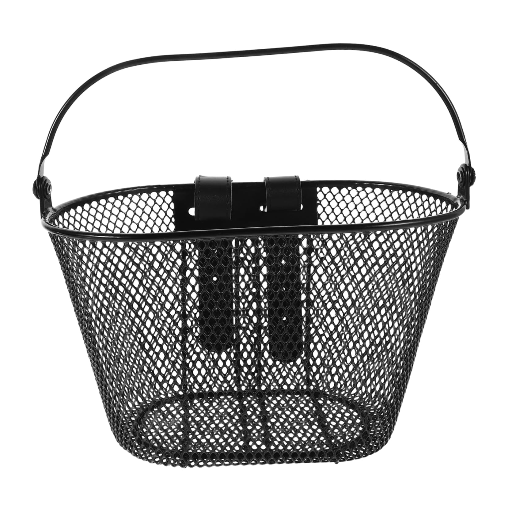 Cesta Delantera de Metal para Bicicleta Infantil Accesorio con Asa para Niñas para Cestas de y Cortos Diseño Resistente y Desmontable Color Negro