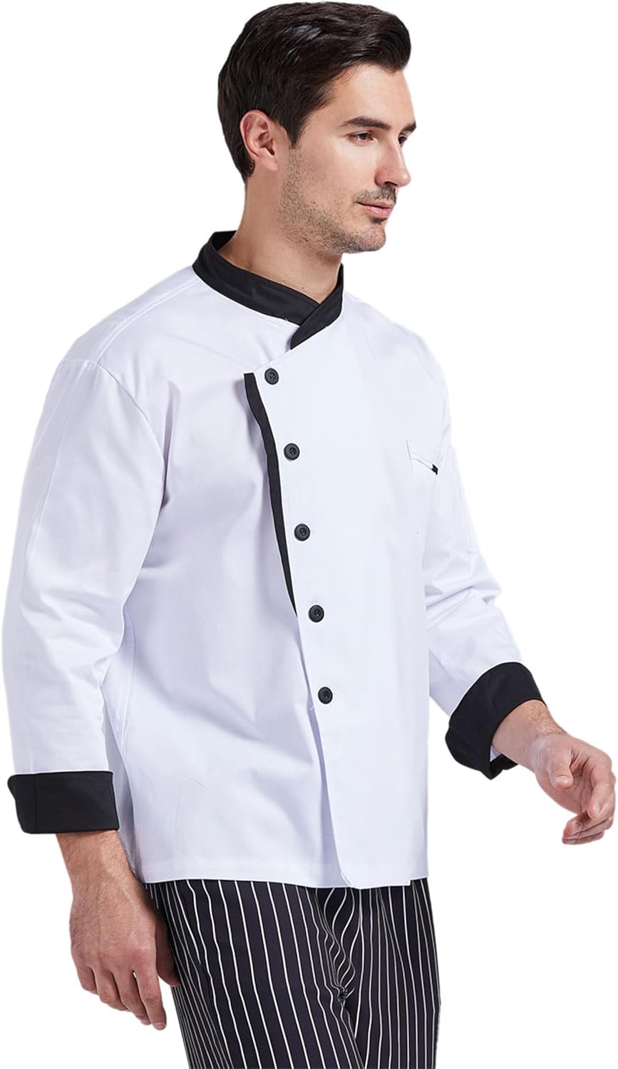 Nanxson Unisex Chef Jacket Men's Chef Coat Restaurant Kitchen Chef Uniform CFM0016 - Image 3