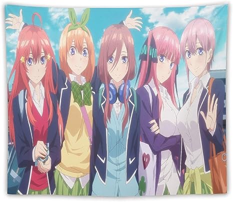 Amazon Co Jp 五等分の花嫁タペストリーアニメ インテリア おしゃれ壁掛け 部屋 ファブリック装飾品 個性ギフト 部屋 壁アート 誕生日プレゼント おしゃれ アニメ 萌え かわいい多機能 グッズ ホーム キッチン