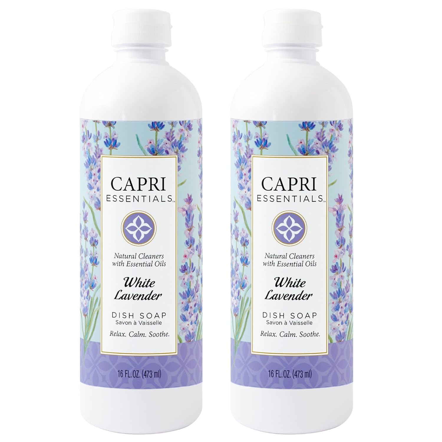 CAPRI ESSENTIALS Dish Soap Liquid Natural Household Cleaning Plant Based Aromatic Dish Detergent Blend of Essential Oils with