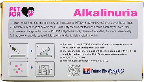 Miniatura 9 de Kitty-Medi-Check Kit de prueba de salud de orina de gato, fácil monitoreo en casa, 100% respetuoso con el medio ambiente, alcalinuria 7.41 oz7.4