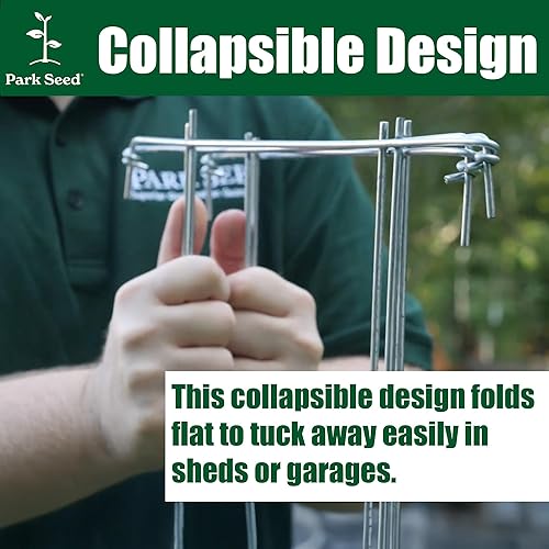 Park Seed Jaulas de tomate, jaula de 39 pulgadas de alto para plantas y verduras