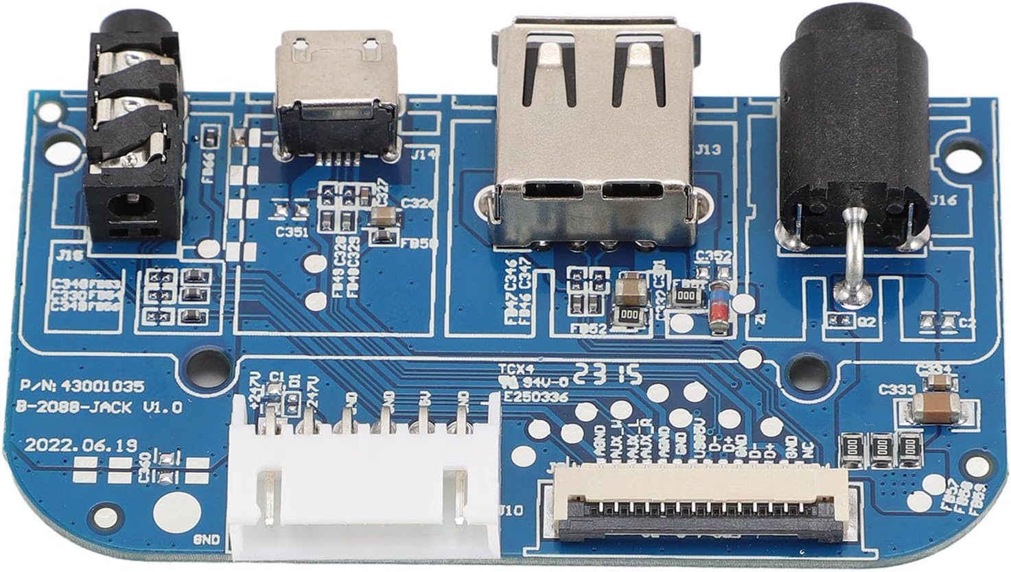 USB 2.0 AC2.5 Jack Power Board Connector Bluetooth Speaker USB Charging Port Board for Boombox 2 ND