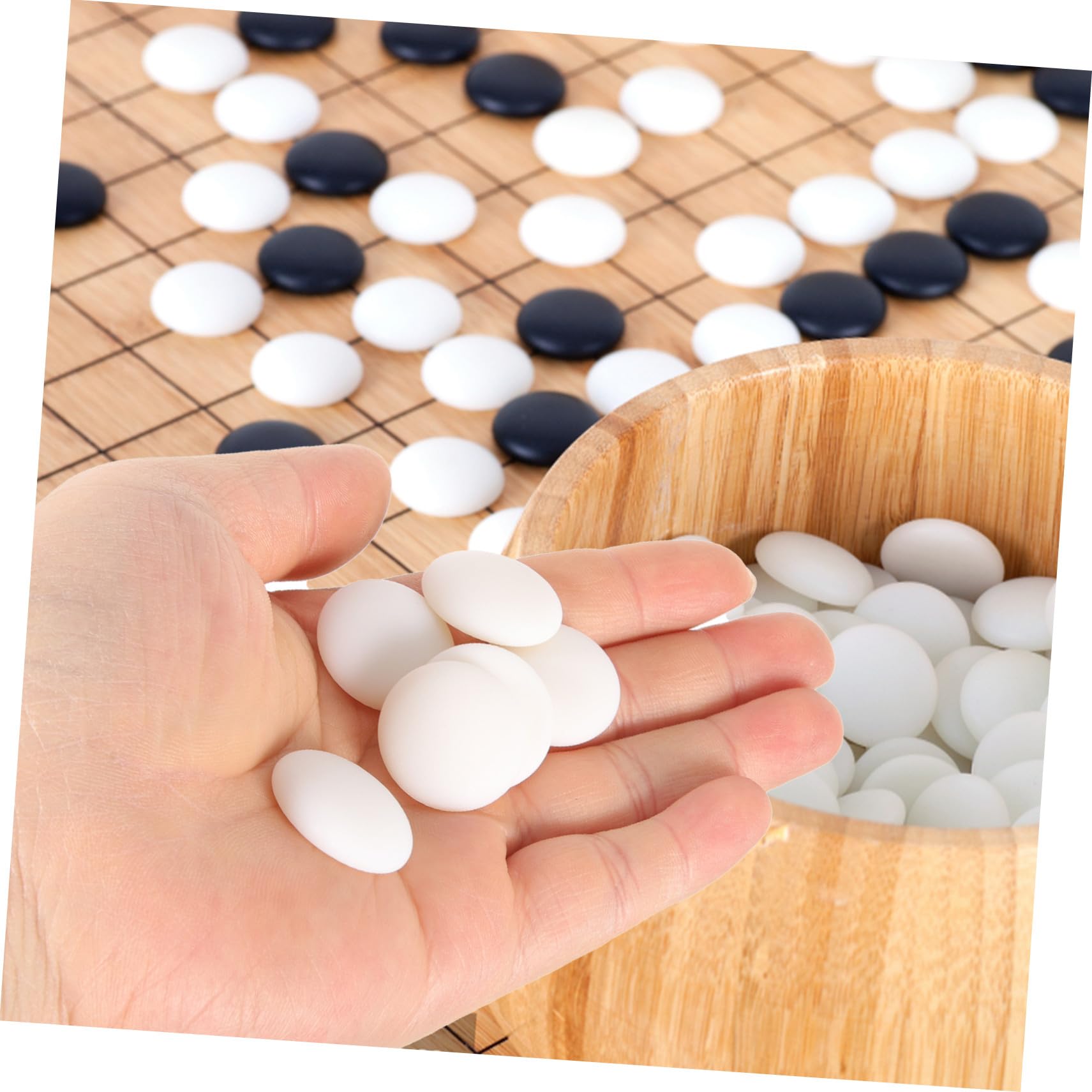 Set di 360 Pedine per Gioco Go in Melamina Resistente, Liscie e Facili da Conservare, per Scuola e Giochi di Società Creativi