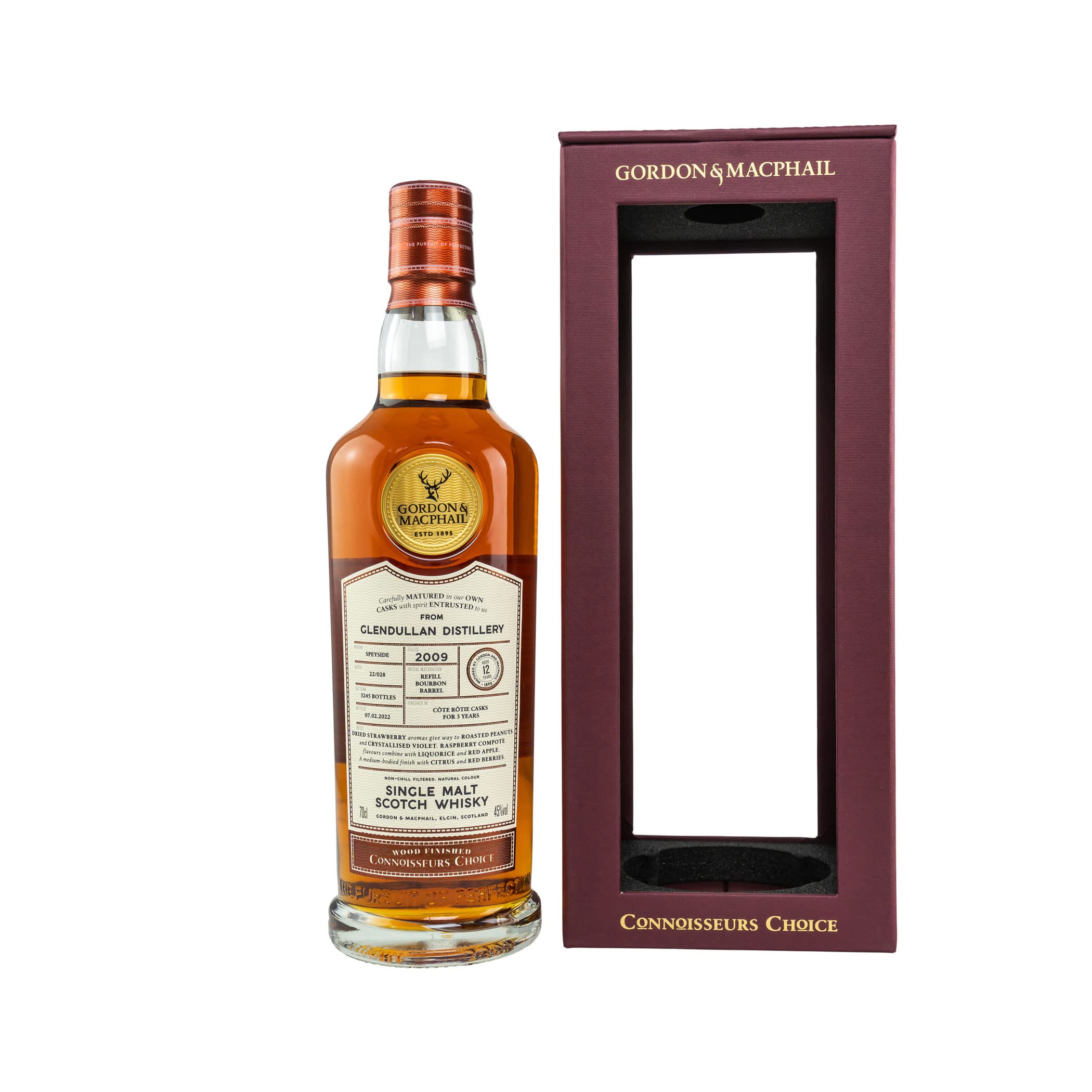 Glendullan 2009/2022-12 Jahre Cote Rotie Casks Finish Batch No. 22/028 Wood Finished Connoisseurs Choice - Gordon & MacPhail