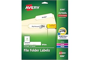 Avery File Folder Labels: TrueBlock Technology for a Clean Label