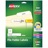 Avery® File Folder Labels, TrueBlock® Technology, Permanent Adhesive, 2/3" x 3-7/16", Laser/Inkjet, 750 Labels (08366) – view 1
