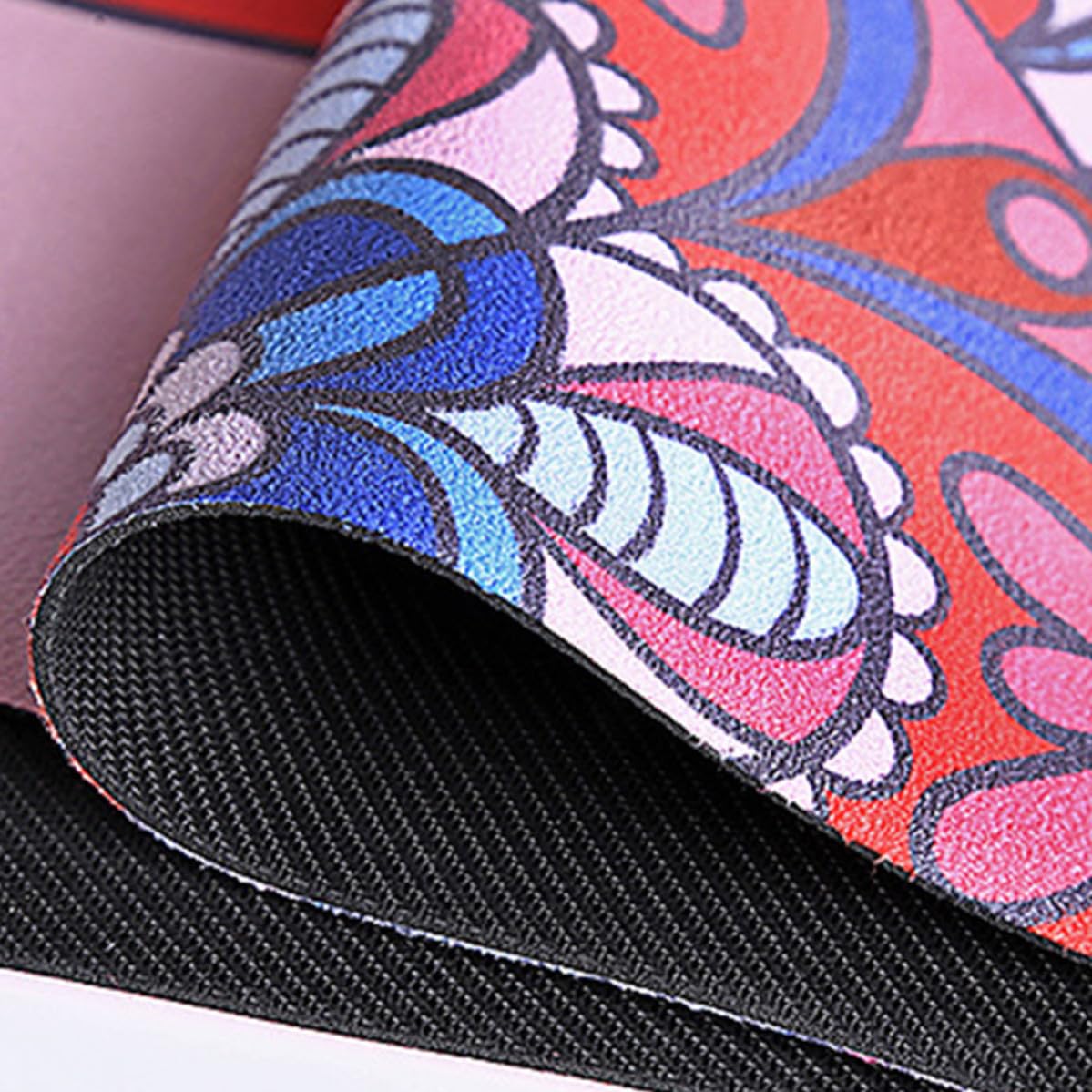 TOYANDONA Esterilla de Yoga de Gamuza y Goma Antideslizante de 1,5 Mm Multifuncional para Fitness Diseño Portátil y Plegable Adecuado para Ejercicio Varios estilos