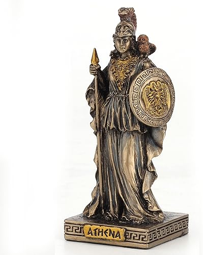 Miniatura 3 de Veronese Design Figura miniatura de Athena de 3 58 pulgadas, diseño griego de la diosa de la sabiduría, pintada a mano