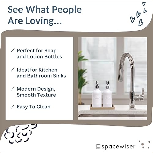 Miniatura 85 de Bandeja de encimera y tocador, 2 bandejas pequeñas de silicona de 7.7 pulgadas, bandeja de jabón de cocina, soporte para jabón de cocina, Gris