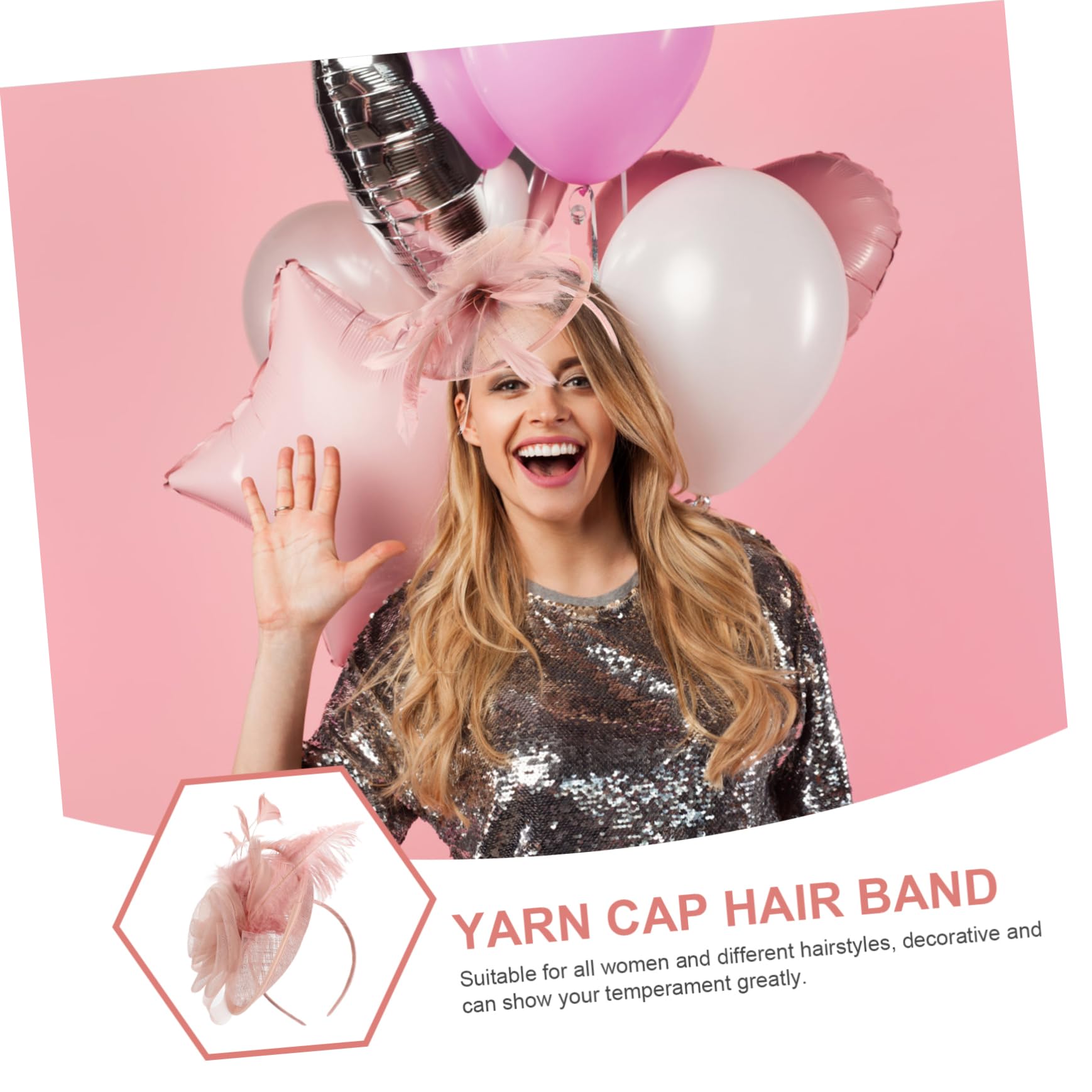 VALICLUD 4sets Fascinator per Donne Cappello Elegante per Feste Cerimonie e Party Teatrali con Accessori per Matrimonio e Cocktail