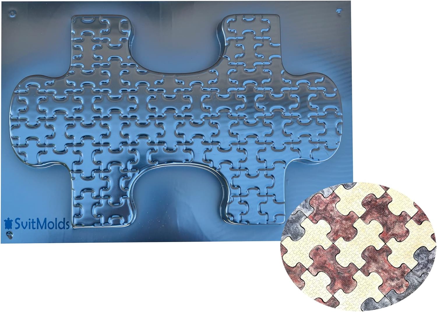 SvitMolds Puzzle Stepping Stone Mold Concrete Cement Mould ABS Puzzles Garden Path #S51