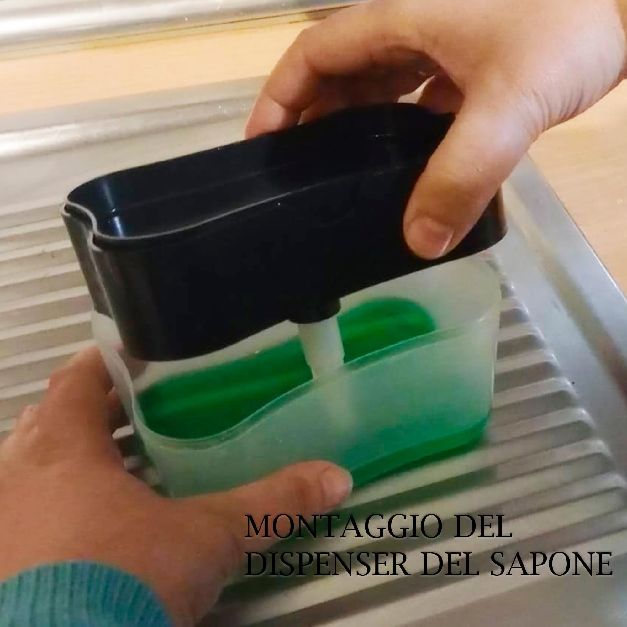 Dispenser Sapone Per Cucina Con Portaspugna - Bianco, Risparmio E Praticità - Foto 4
