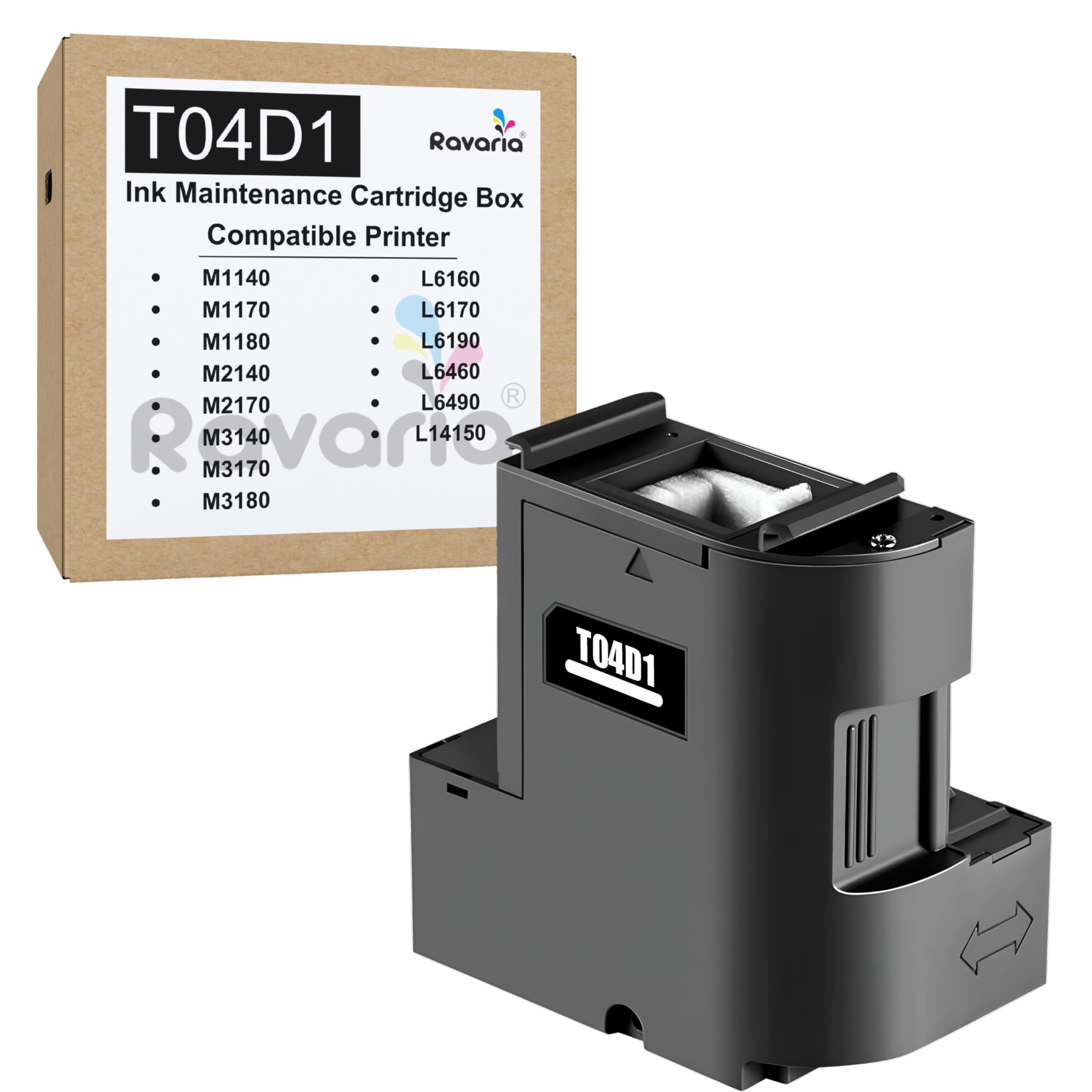 Ravaria T04D1 Maintenance Box Compatible for Ep M1140 M1170 M1180 M2140 M2170 M3140 M3170 M3180 L6160 L6170 L6190 L6460 L6490 L14150 Printer (Part Number : C13T04D198)-image-6