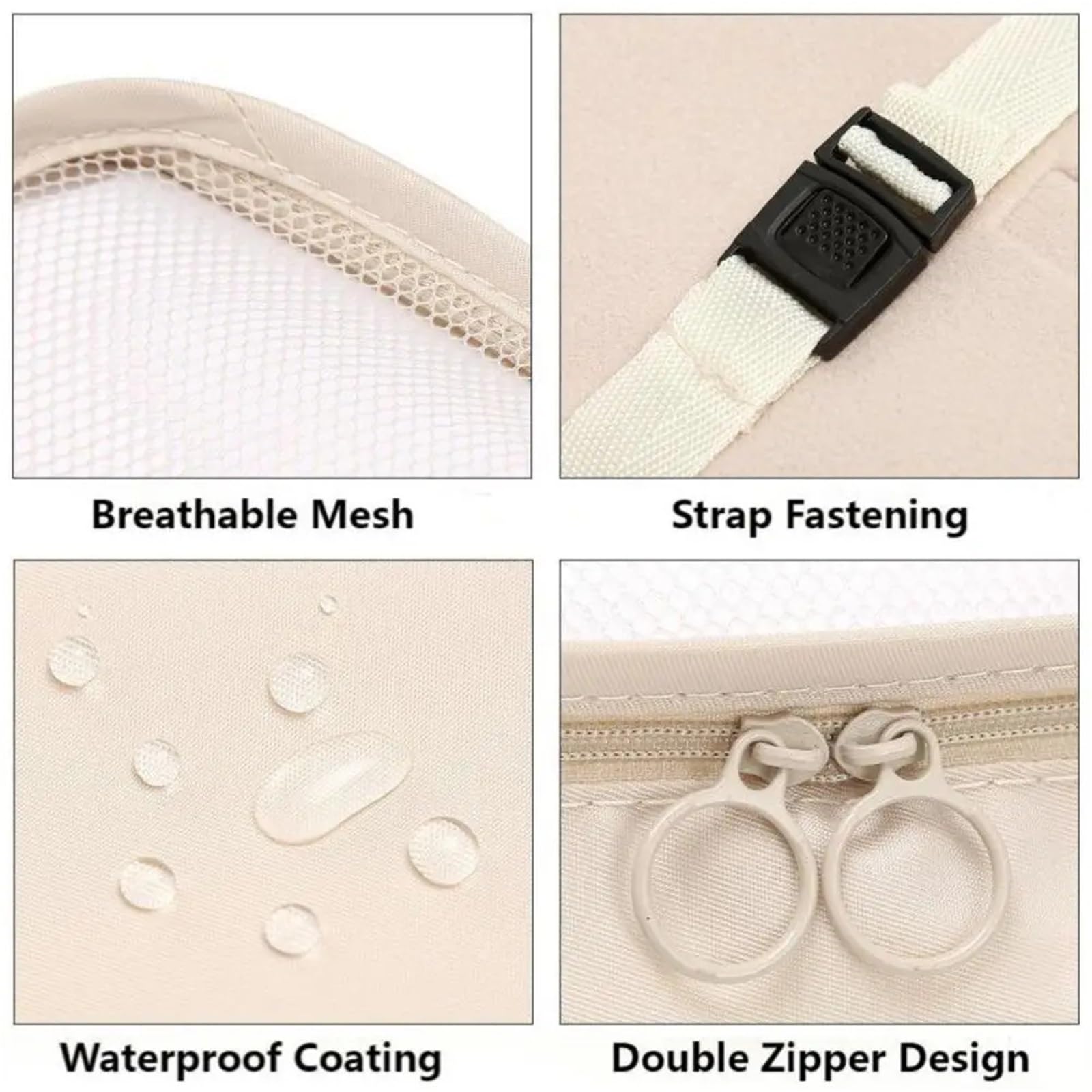 Set di 7 contenitori portaoggetti da viaggio essenziali for articoli da toeletta e trucco, valigia, abbigliamento, scarpe e biancheria intima. Per Risparmiare Spazio Nella Valigia(Pink)
