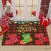 Funny Ugly Xmas Bathroom Rugs,Christmas Theme Floor Mats,Ultra Absorbent Water Rug ZML-255Style6,32"x20"