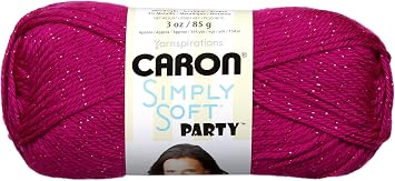 Caron Simply Soft Party Yarn 3-Pack Fuchsia Sparkle H97PAR-2