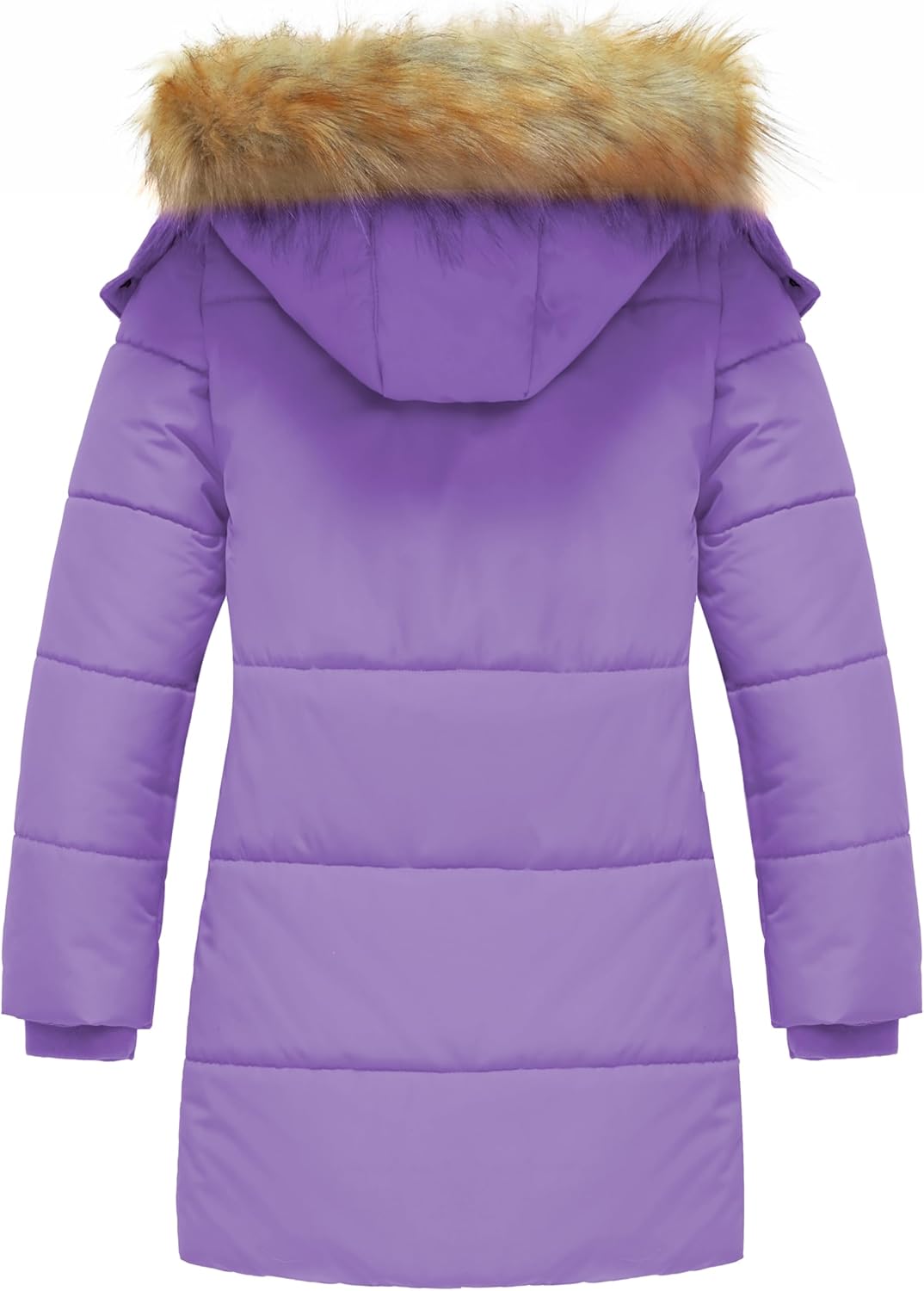 wantdo Girl's Winter Coat Long Puffer Jacket Fleece Parka with Hood Waterproof - Image 3