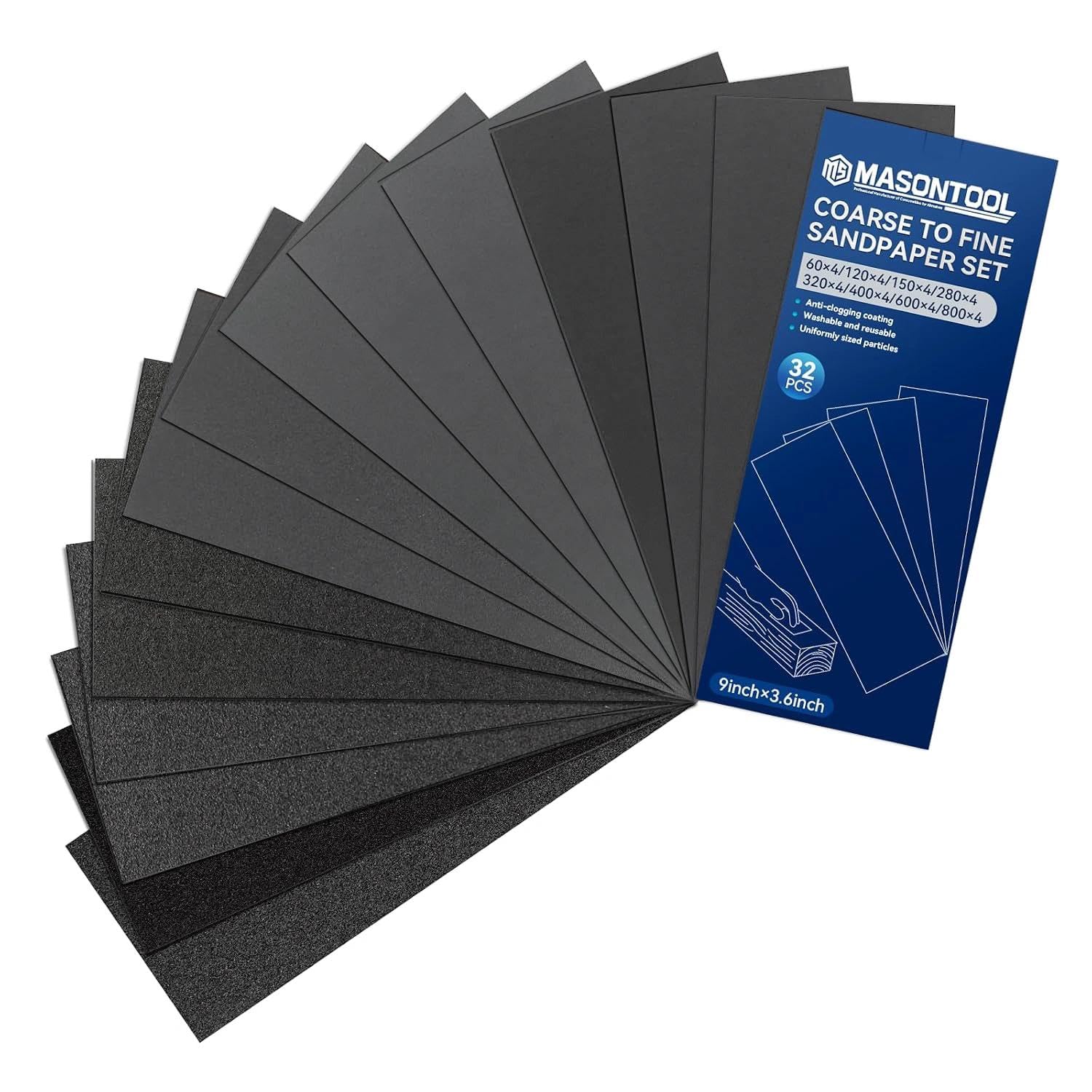 Fine Grit Sandpaper Set - 24 Sheets -11