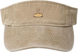 Loaf of Bread Hat Sun Visor Hats for Women Men Adjustable Cotton Empty Top Baseball Cap Funny Summer Gifts