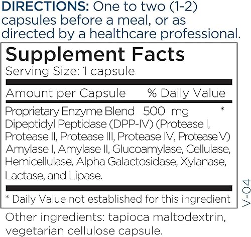 Miniatura 5 de Metabolic Maintenance GluDaZyme - Enzimas digestivas para apoyar la digestión de gluten, lácteos, carbohidratos + proteínas - Mezcla DPP-IV con