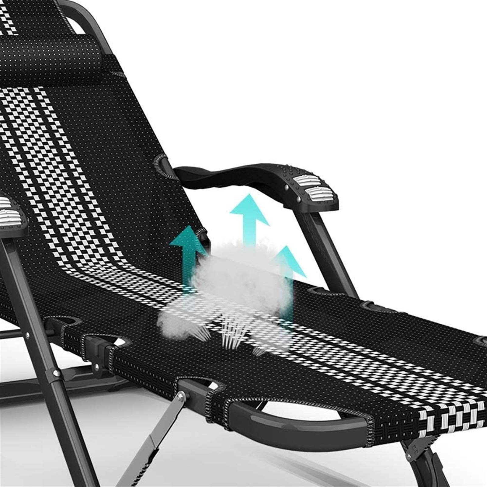Lettino Prendisole Leggero Pausa Pranzo Multifunzionale Per Il Tempo Libero Per Adulti Ufficio Siesta Bed Home BackreDeck Sedia Da Spiaggia Portatile Da Campeggio, Carico 200kg Comfortable anniversary