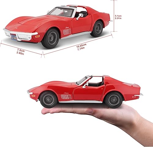 Miniatura 7 de Maisto Modelo compatible con Chevrolet Corvette 1970 RED 1:24 DIECAST MI31202R
