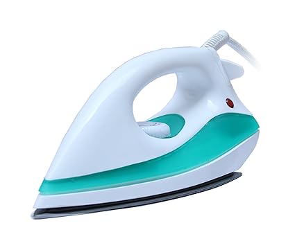 MarchGrand Sleek Dry Iron 750-Watt Non-Stick Coating, Light Weight Iron (Green)