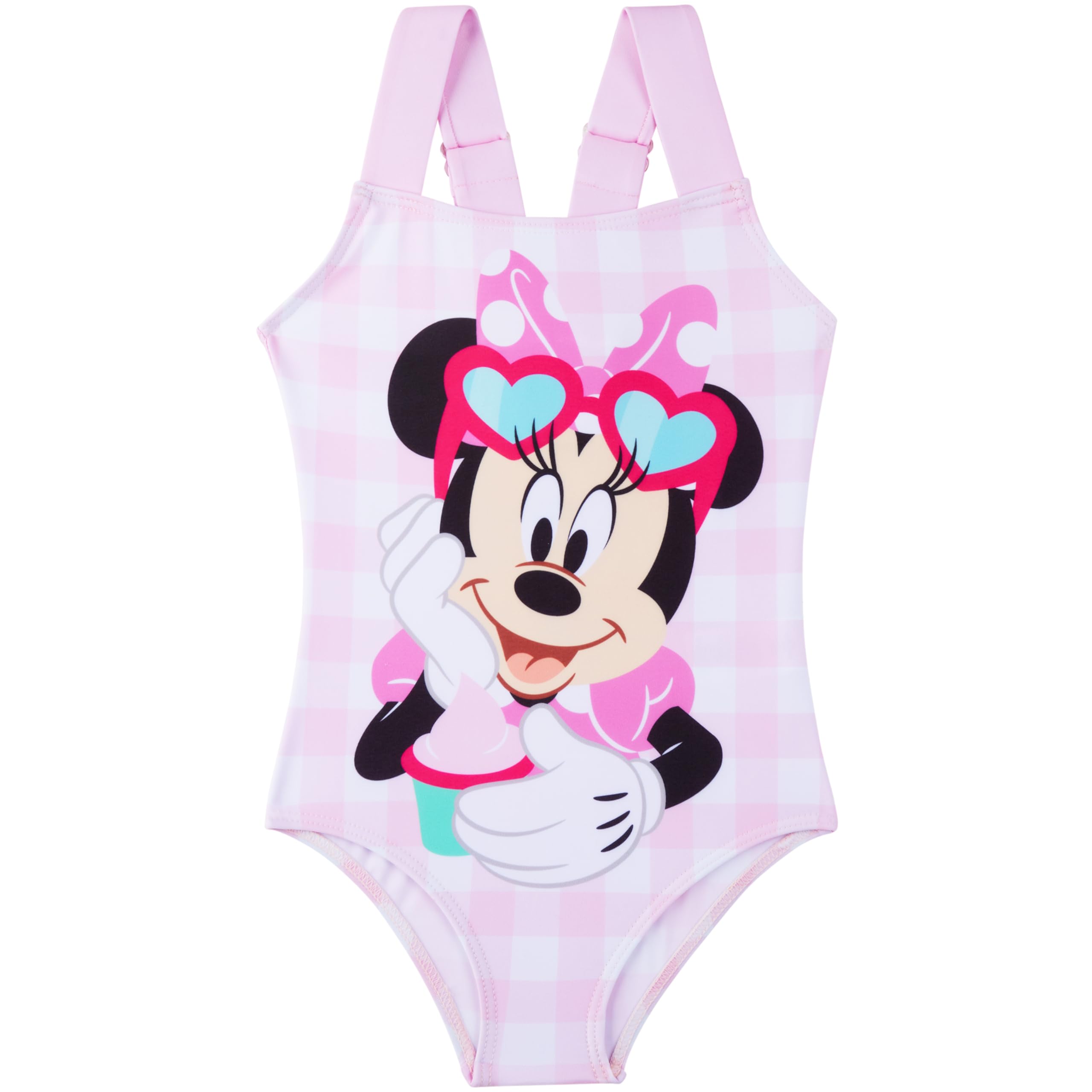 Peppa Pig | Disney Minnie Mouse Bañador Niña, Traje de Baño Infantil Una Pieza con Tirantes Ajustables, Ropa de Baño para Playa Piscina, Verano Regalo Niña