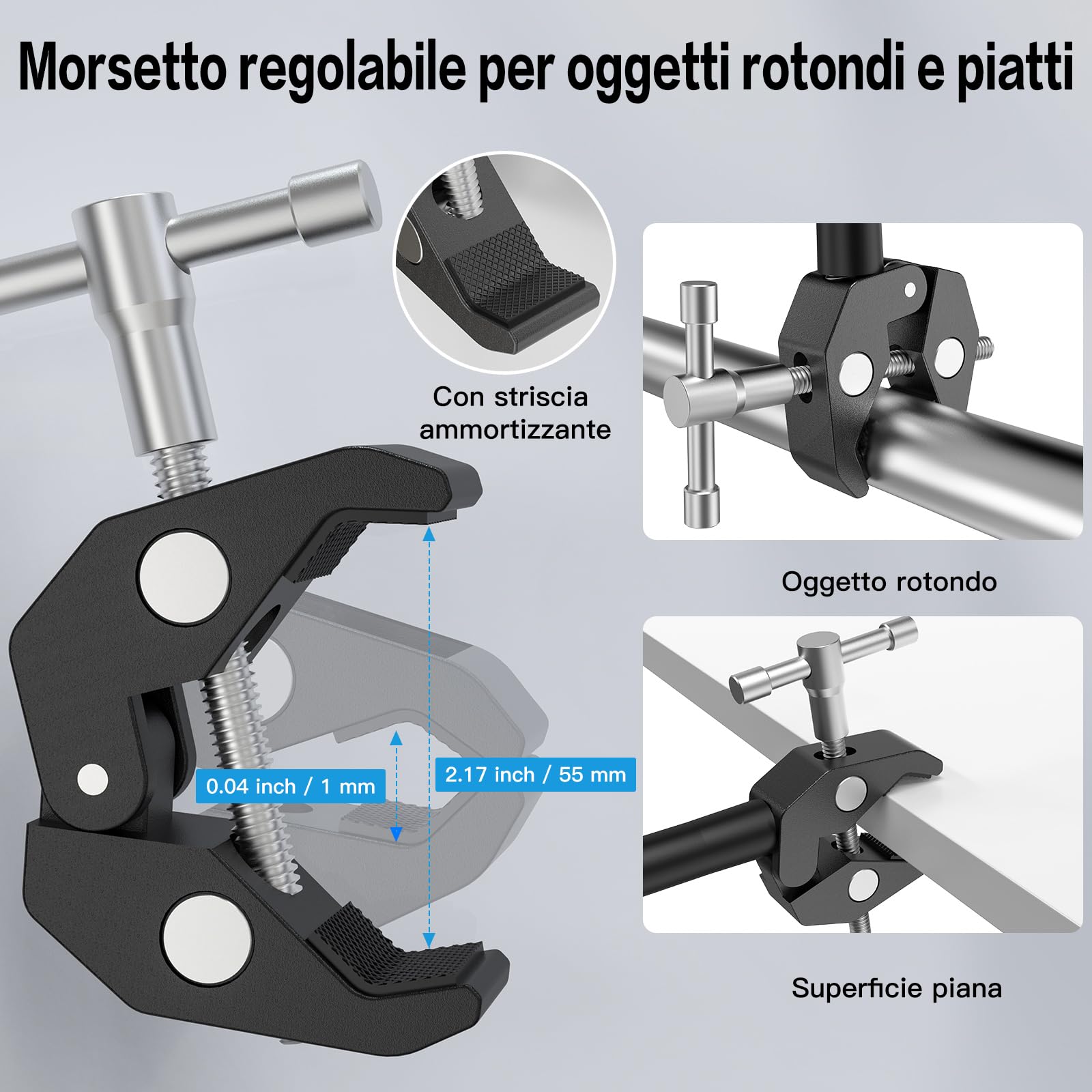 ZealSound Supporto Microfonico con Braccio Flessibile da 13 pollici, Morsetto Heavy-Duty per Tubi e Scrivanie, Gooseneck Regolabile con Clip per Podcast, Compatibile con Blue Snowball, Razer