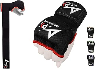 Boxing Inner GEL Gloves for Punching Neoprene Padded Fist Protector Bandages under Mitts Long Wrist Support, Great for MMA, Muay Thai, Kickboxing, Martial Arts Training