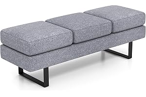 660 Lbs Weight Capacity 3 Seats Bench for Office Waiting Room