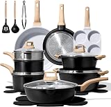 Amazon product image of CAROTE CAROTE 21pcs Ceramic Cookware Set