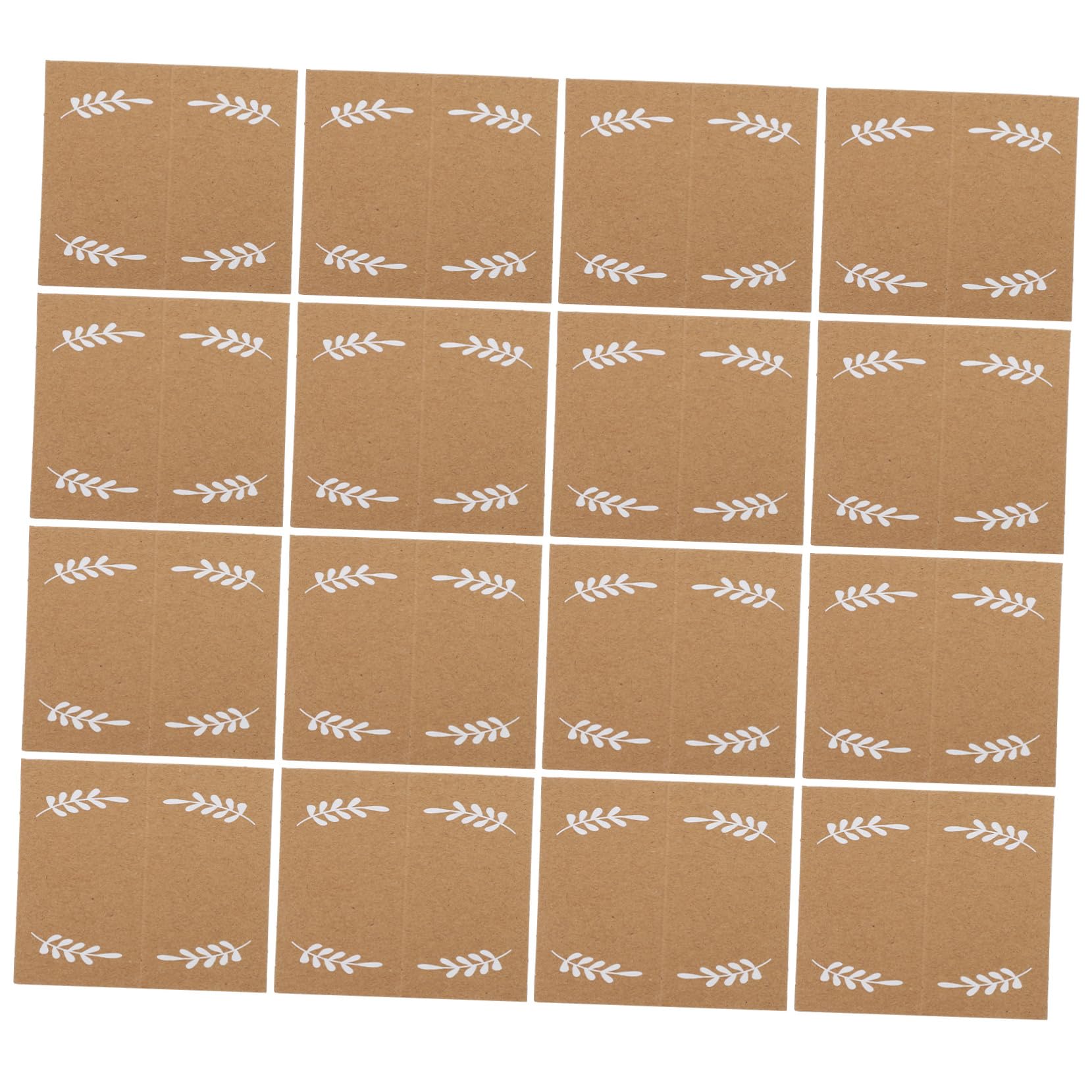 STOBOK 400stücke Tischplatzkarten Muster Beschreibbare Namenskarten Für Hochzeiten Und Aufgeklappt Gefaltet Kraftpapier