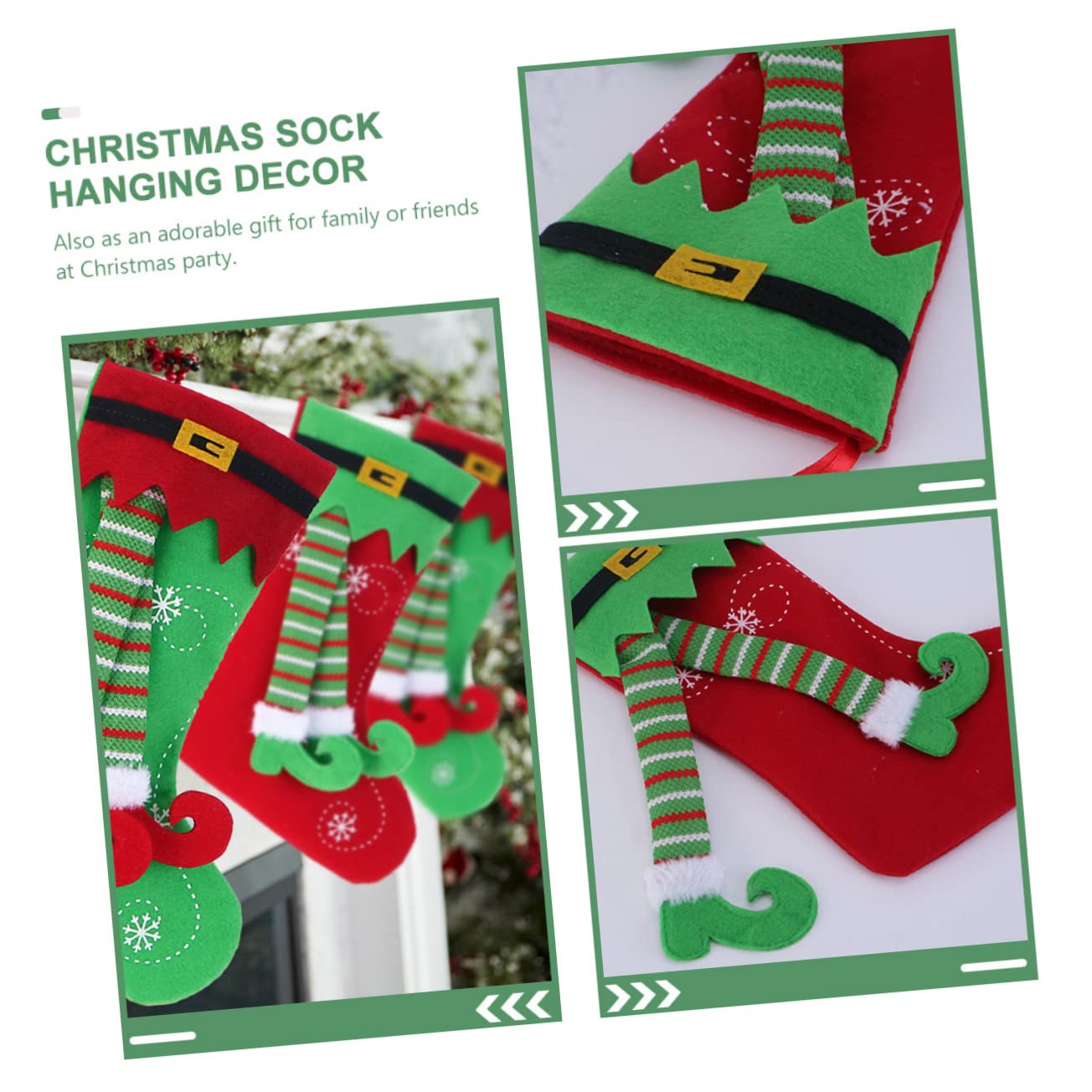 ABOOFAN 10stücke Weihnachtsstrümpfe Bunte Nikolaussocken Zur Dekoration Für Weihnachtsbaum Und Kamin Für Und Süßigkeiten Und Langlebig