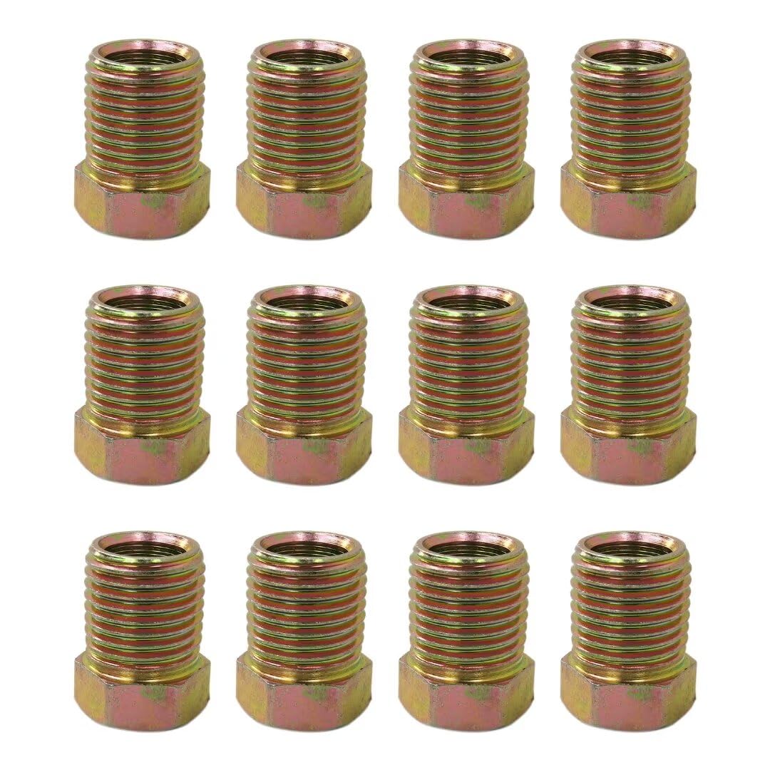 12Pcs Inverted Flare Steel Tube Nuts Fit 5/16