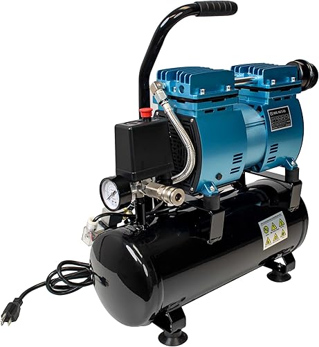 Master Airbrush Compresor de Aire Súper Potente de 1 HP con Tanque de Almacenamiento Extra Grande de 9 L, Modelo TC-626 - Profesional de Alto