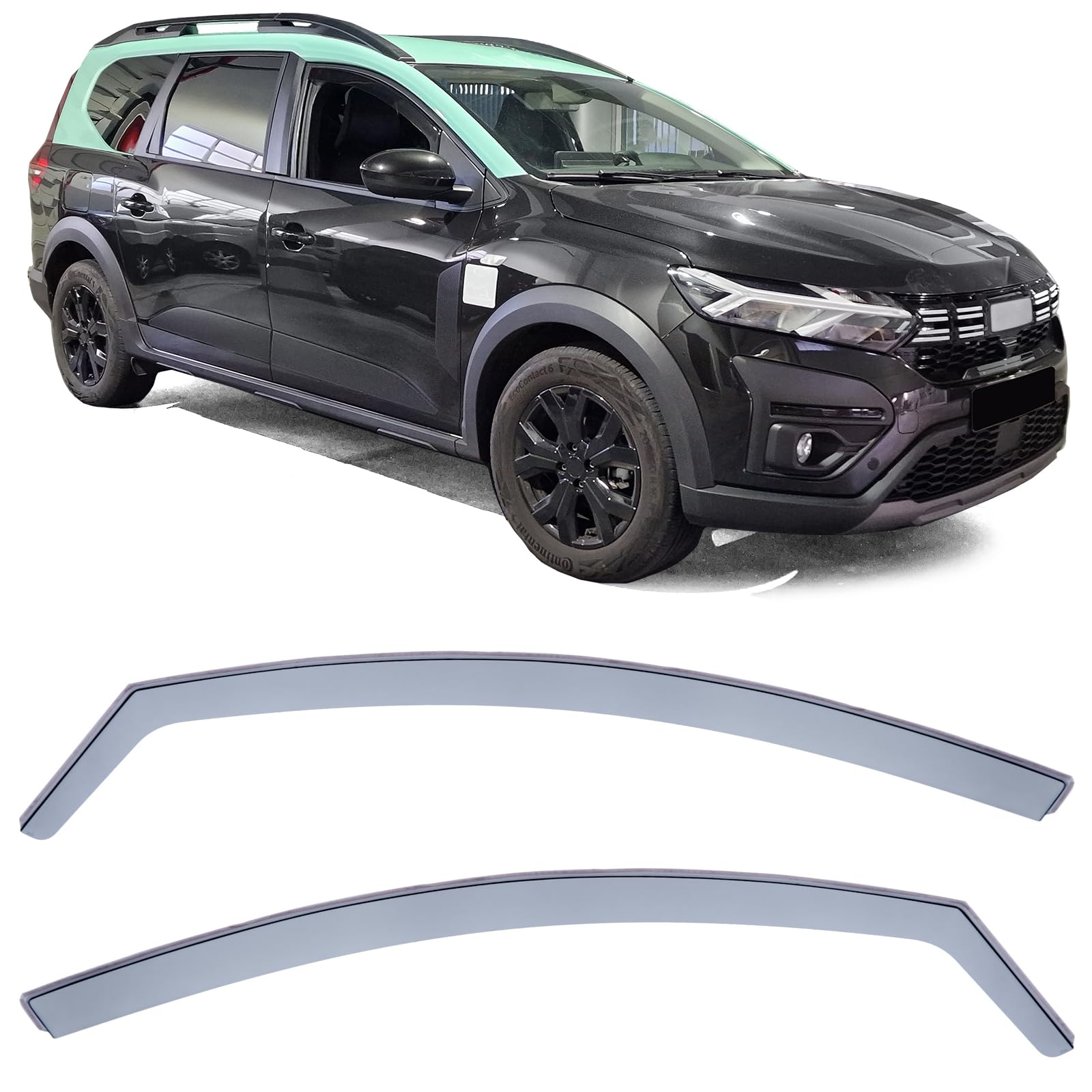Windabweiser Regenabweiser Windschutz Schwarz Smoke für Dacia Jogger ab 22