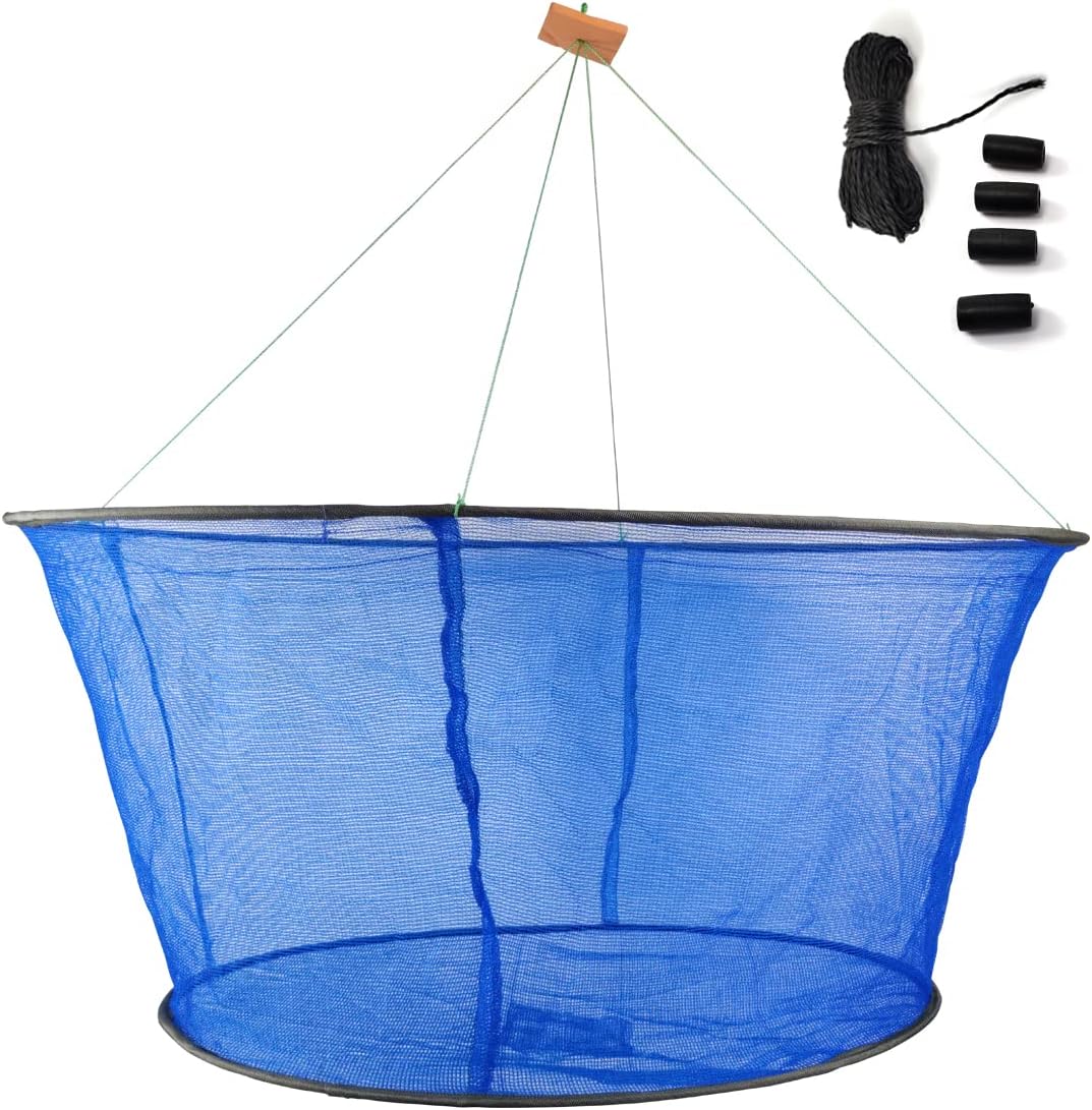 Drasry Fishing Bait Net Foldable Fish Minnow Crayfish Crawdad Shrimp
