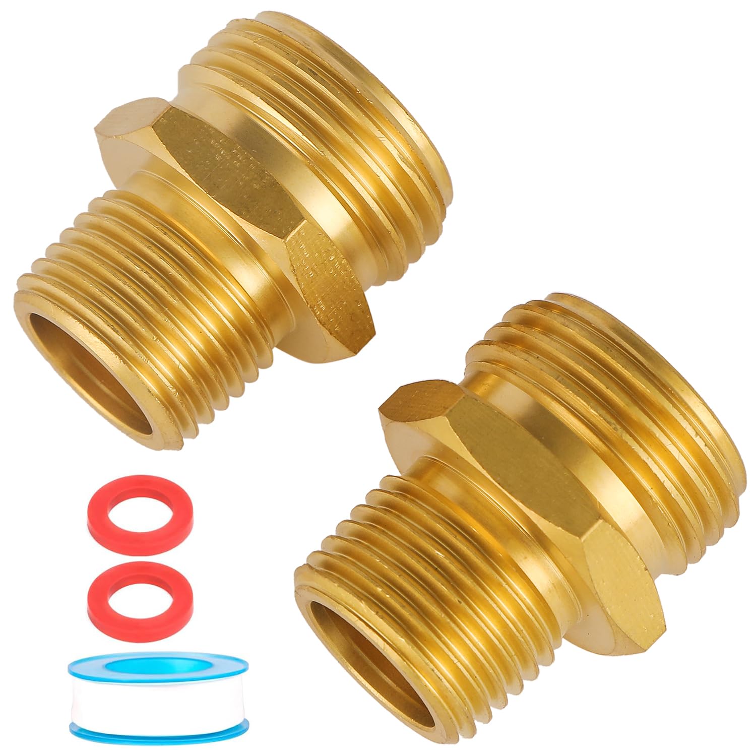 Photo 1 of **MISSING PARTS**
BILAL 2 Pack Brass Garden Hose Adapter 3/4" GHT Female x 1/2" NPT Male Connector, Garden Hose to Pipe Fittings Connect