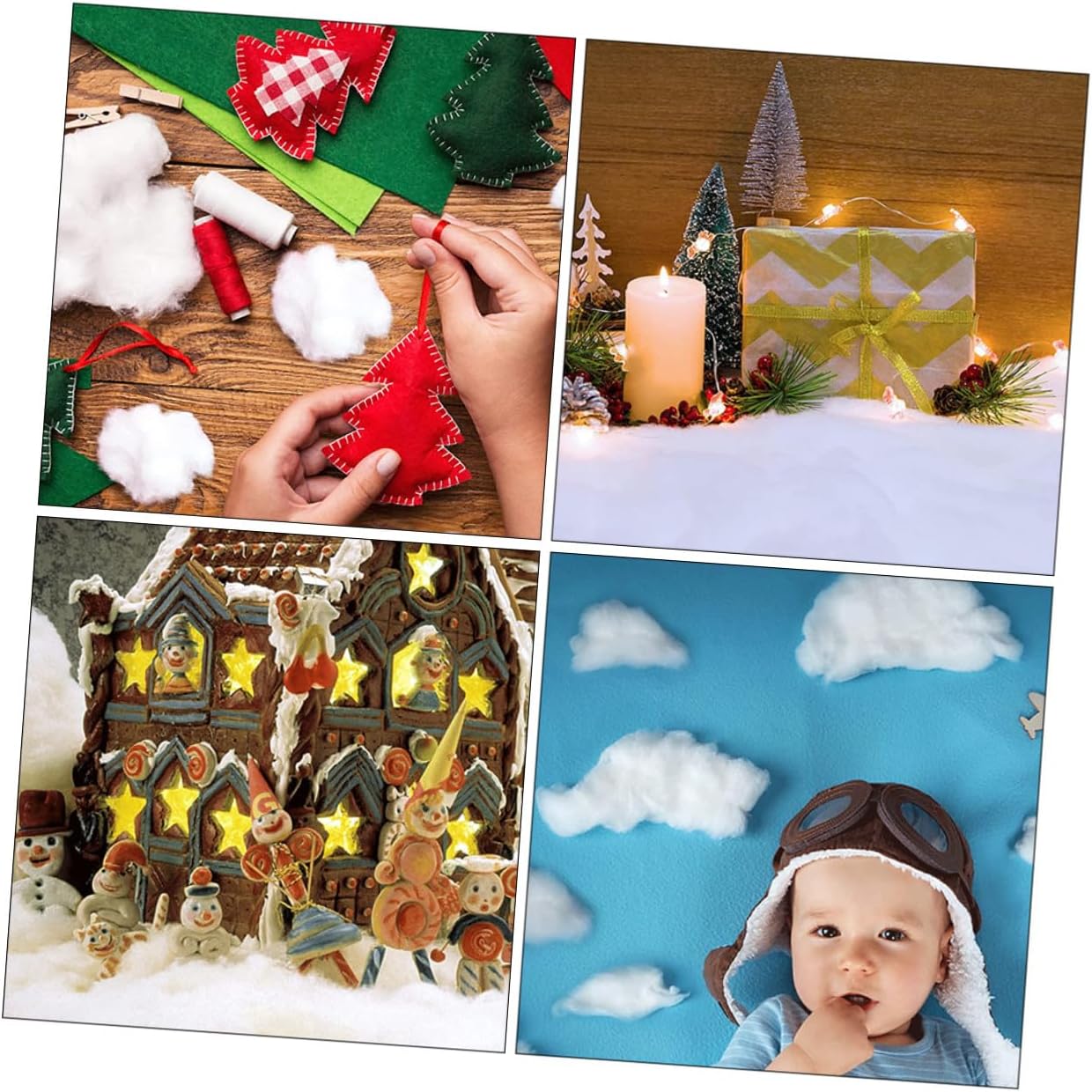 2pcs Artificial Snow Blanket Roll for Christmas Village Decor Faux Snow Cover for Holiday Crafts and Winter Party Photo Props White Fabric Carpet Set
