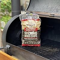 Vista 5 de Mr Bar-B-Q Chips de Madera de Cerezo para Ahumar, Virutas de Madera 100% Natural para Ahumadores, Funciona con Ahumador, Gas, Parrilla Eléctrica