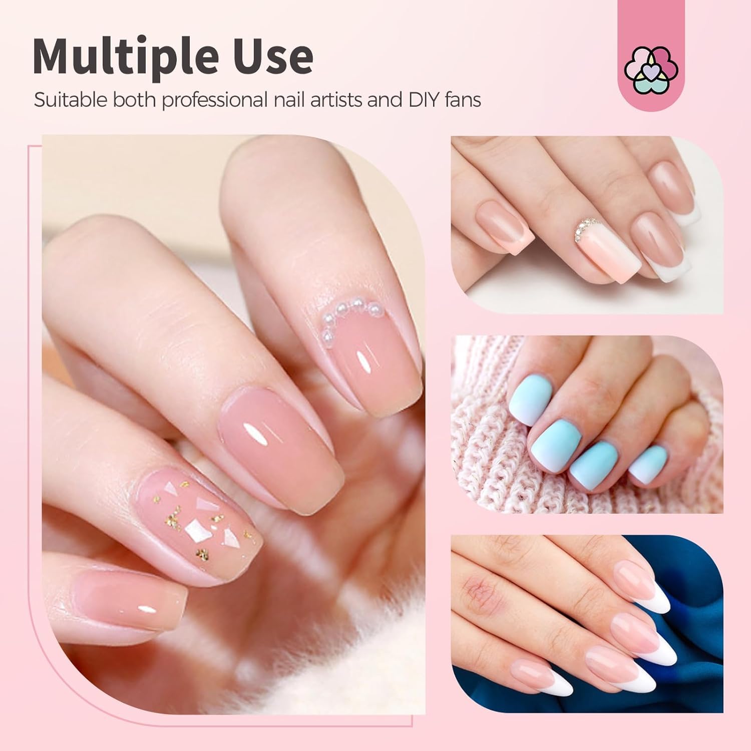 125 Pezzi di Spugna Unghie con Pinza Metallica, Pennelli Unghie, Unghie Ombre Design, Strumenti per la Nail Art Pennello di Spugna, Usato per Creare una Varietà di Modelli di Nail Art Sfumati